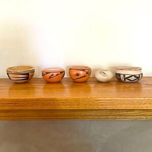Vintage small New Mexico Pueblo pottery bowls